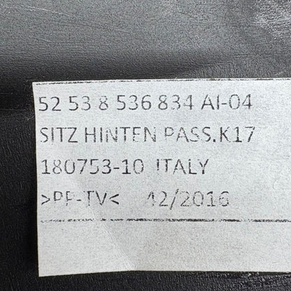 BMW C 650 EVOLUTION PASSENGER SEAT 2015 2016 2017 2018 OEM 8536834