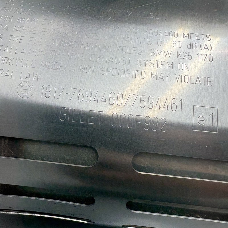 7694460 BMW R1200GS EXHAUST MUFFLER SILENCER 2009 2010 2011 2012 OEM 7694460