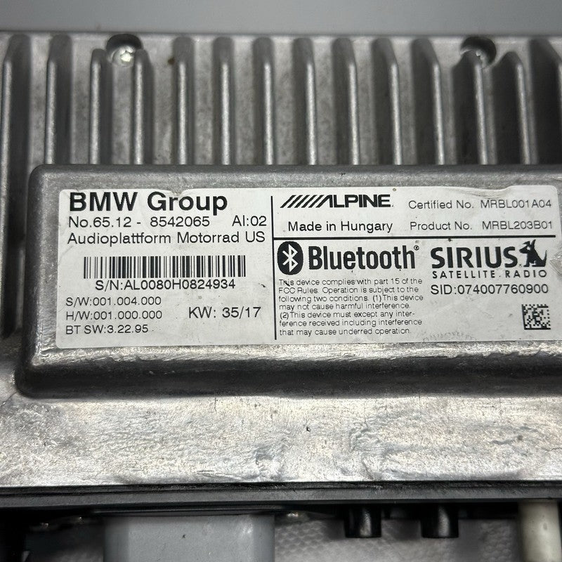 8542065 BMW K1600GTL RADIO STERIO CONTROL UNIT 2015 2016 2017 2018 2019 2020 2021 OEM