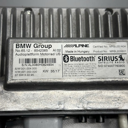 8542065 BMW K1600GTL RADIO STERIO CONTROL UNIT 2015 2016 2017 2018 2019 2020 2021 OEM