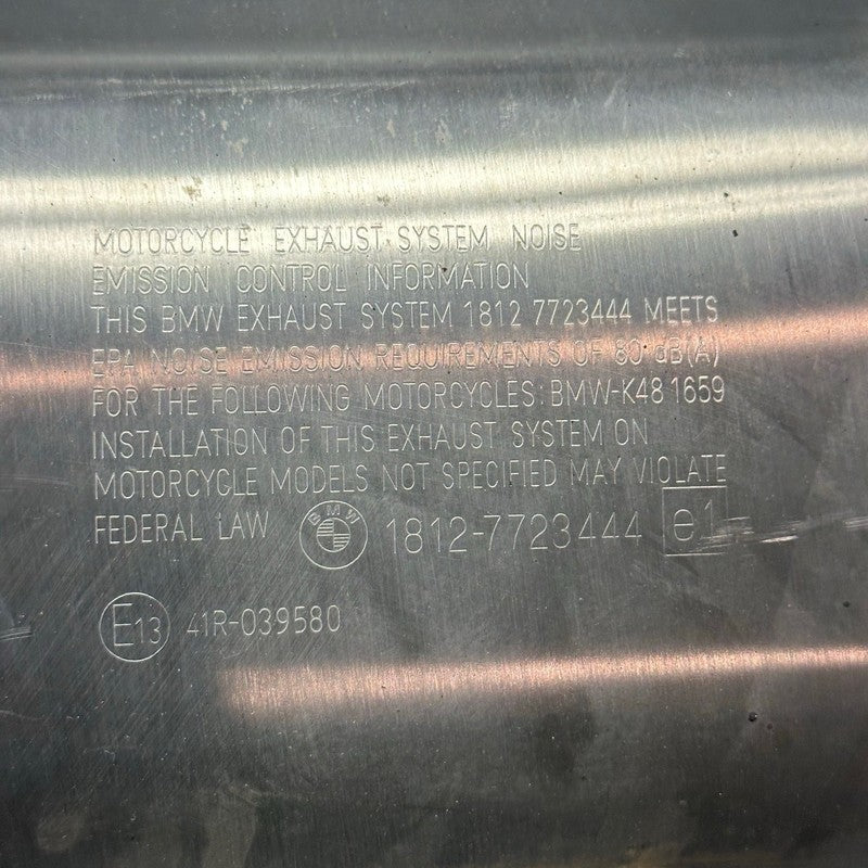 7723444 BMW K1600GT MUFFLER SILENCER LEFT 2010 2011 2012 2013 2014 2015 2016 OEM 7723444