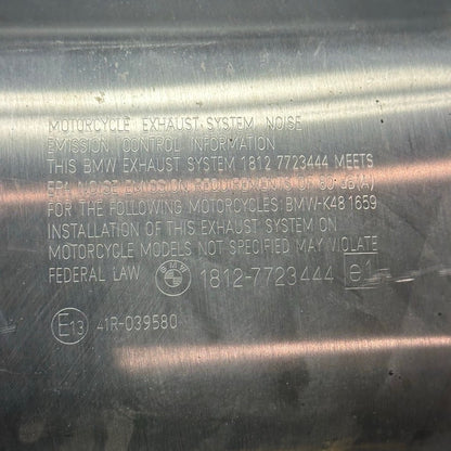 7723444 BMW K1600GT MUFFLER SILENCER LEFT 2010 2011 2012 2013 2014 2015 2016 OEM 7723444