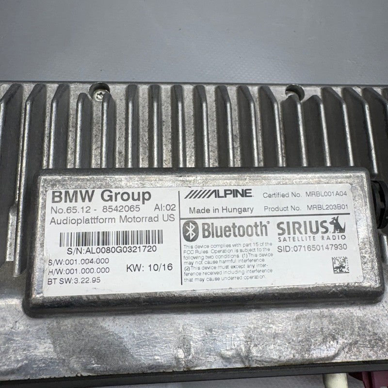 8542065 BMW K1600GT CONTROL UNIT FOR AUDIO SYSTEM 2011 2012 2013 2014 2015 2016 8542065