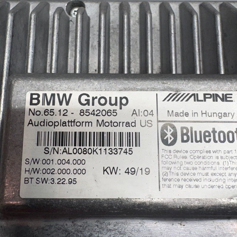 BMW K1600 BAGGER RADIO CONTROL UNIT 2017-2019 2020 2021 2022 2023 2024