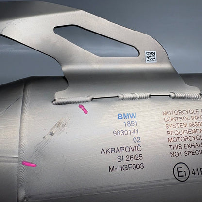 BMW M1000RR K66 SPORT MUFFLER 2023 2024 2025 2026 OEM 9830141