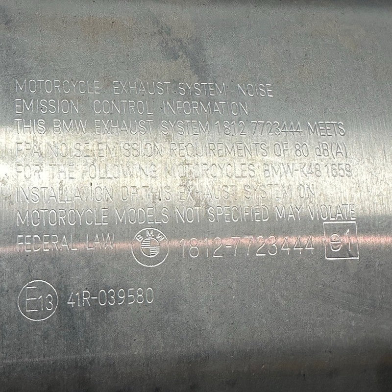 7723444 BMW K1600GT MUFFLER SILENCER RIGHT 2010 2011 2012 2013 2014 2015 2016 7723444
