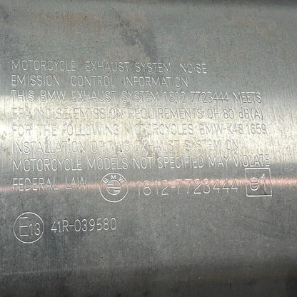 7723444 BMW K1600GT MUFFLER SILENCER RIGHT 2010 2011 2012 2013 2014 2015 2016 7723444