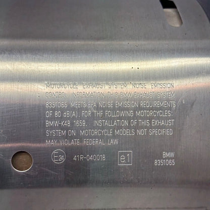 BMW K1600GTL MUFFLER LEFT 2015 2016 2017 2018 2019 2020 2021 OEM 83510